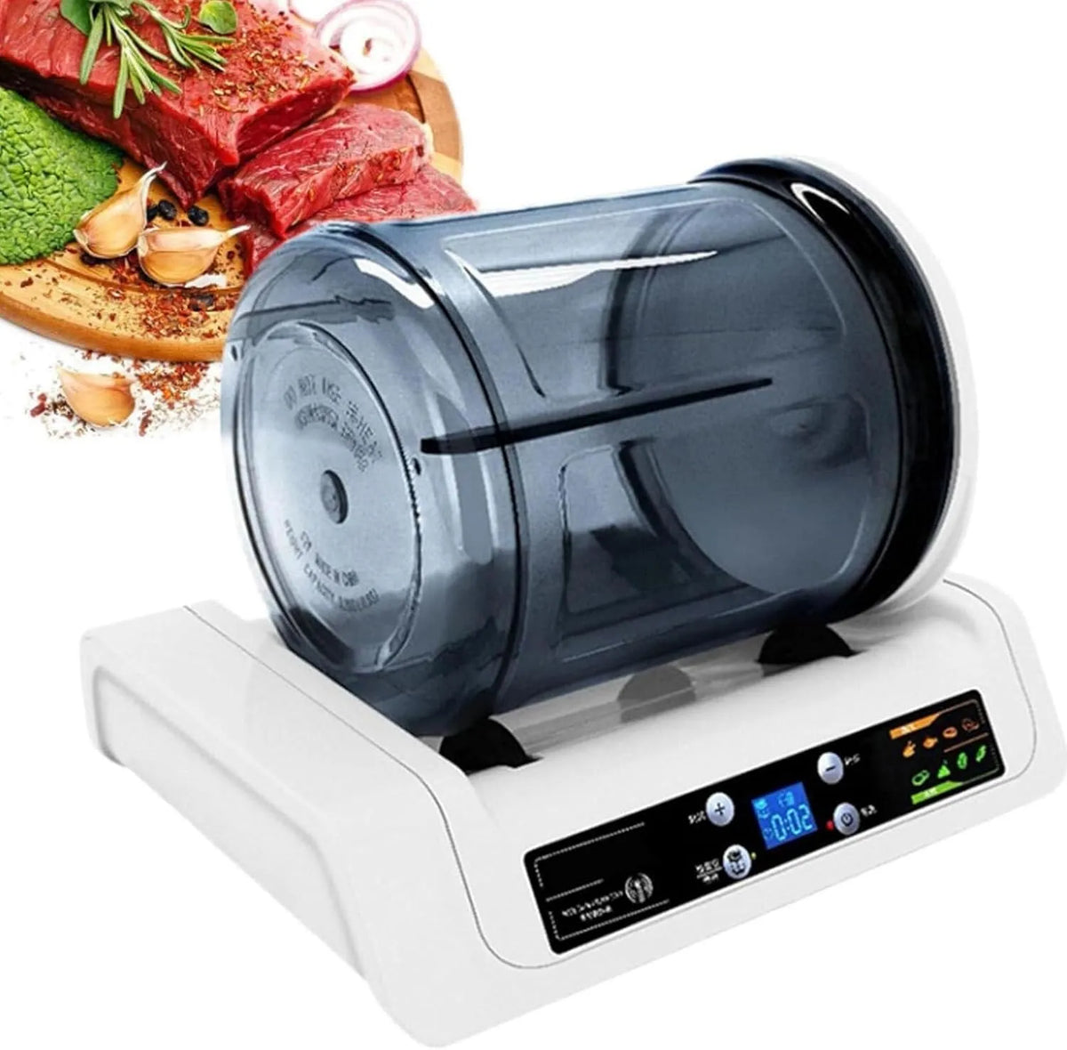 Machine met 7L, 33 x 24 x 25cm, 15 minuten, 220V, 4 W, timer en transparant