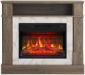 Elektrische haard AF23BS met 1800 W, timer, 4 W, 30 minuten, 6 uur, afstandsbediening en grijs