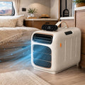 Mobiele airconditioner en Ventilator, Compacte 4-In-1 Koelunit, Draagbare Airconditioner, Camping-Airco Met Ventilator, Ontvochtiger