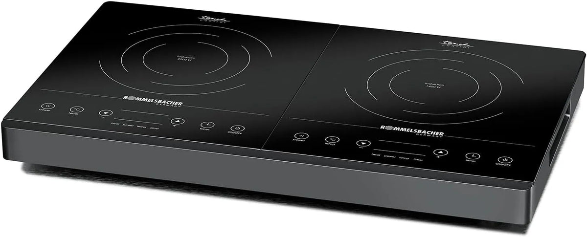Kookplaat, timer, 10 vermogensniveaus, 3400, glaskeramiek, handgrepen, touch control, 10 temperatuurniveaus 60-240 °C, inductie, panherkenning