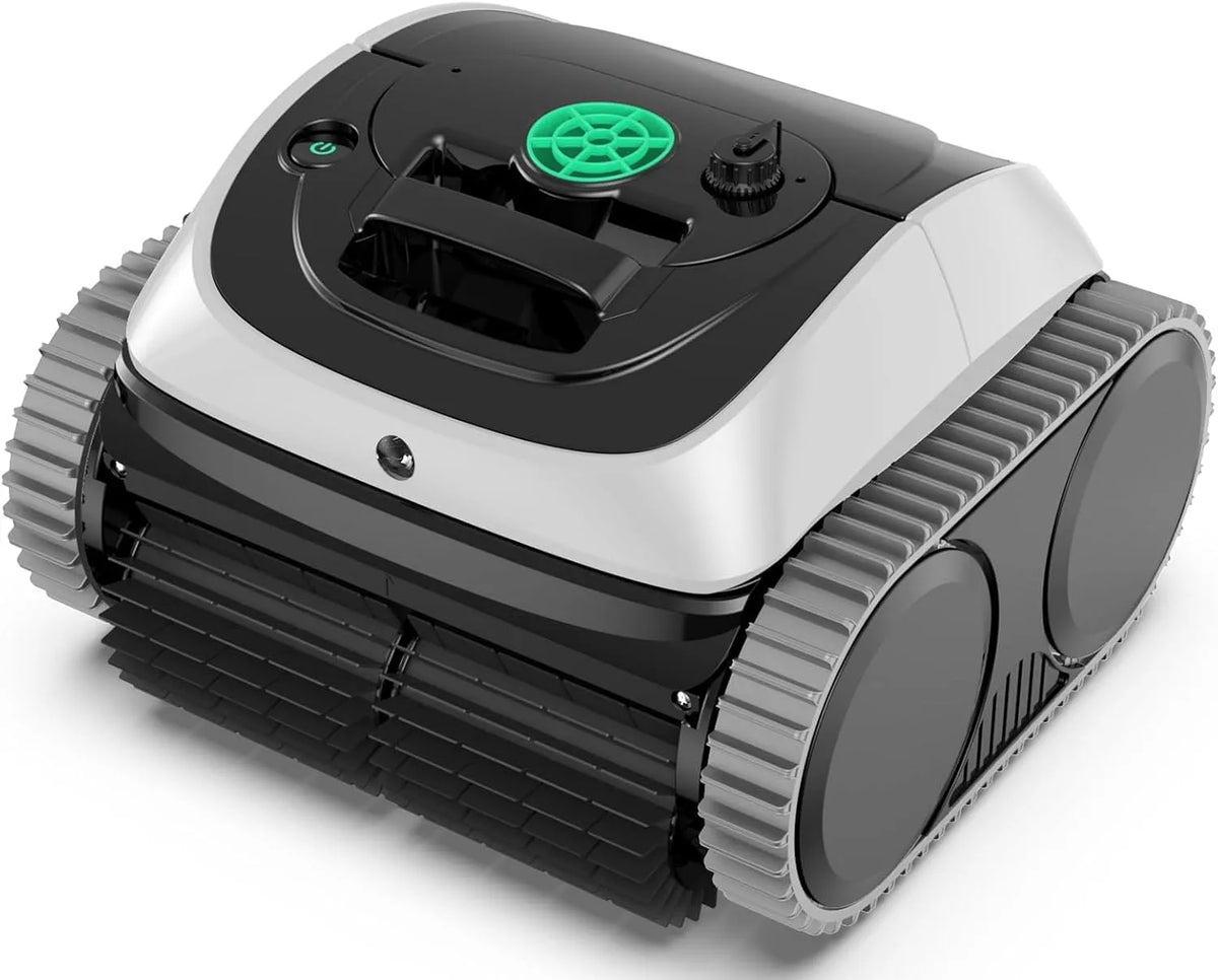 Zwembad, C1, Jusqu'à 150 mins, Triple Moteur Amélioré idéal pour 150 m2, Nettoyage Entièrement Automatique du Sol, Ligne de Flottaison, Murs