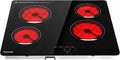 Kookplaat met 6000 W, 59 x 52 x 5,2 cm, 56 x 49 cm, 1200 W, 1800 W, 220–240V, timer en geluidsarme werking