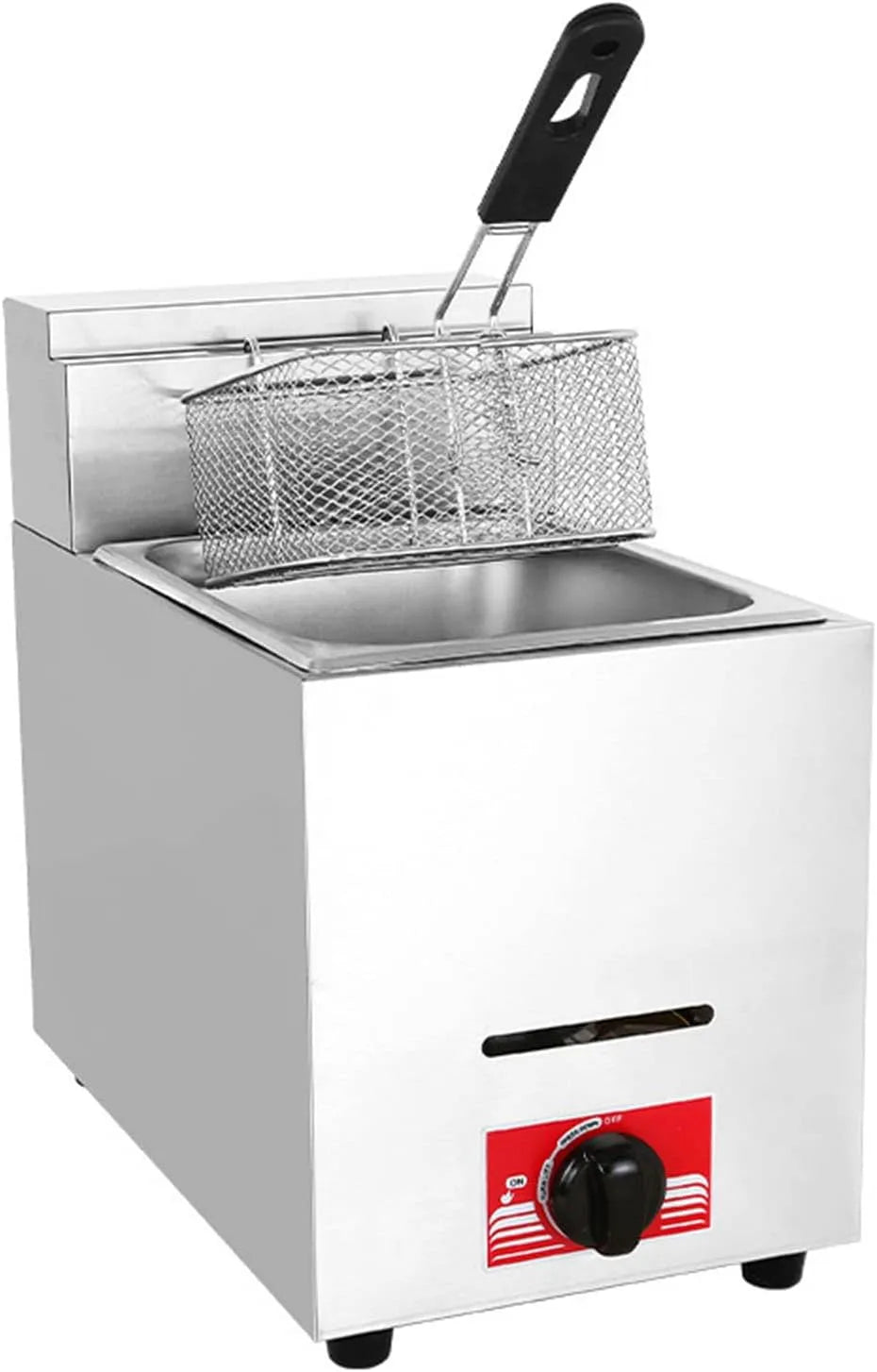 Gasfriteuse met 240 x 300 x 150 mm, 180 x 205 x 105 mm, 5,9 inch, 4,13 inch en RVS