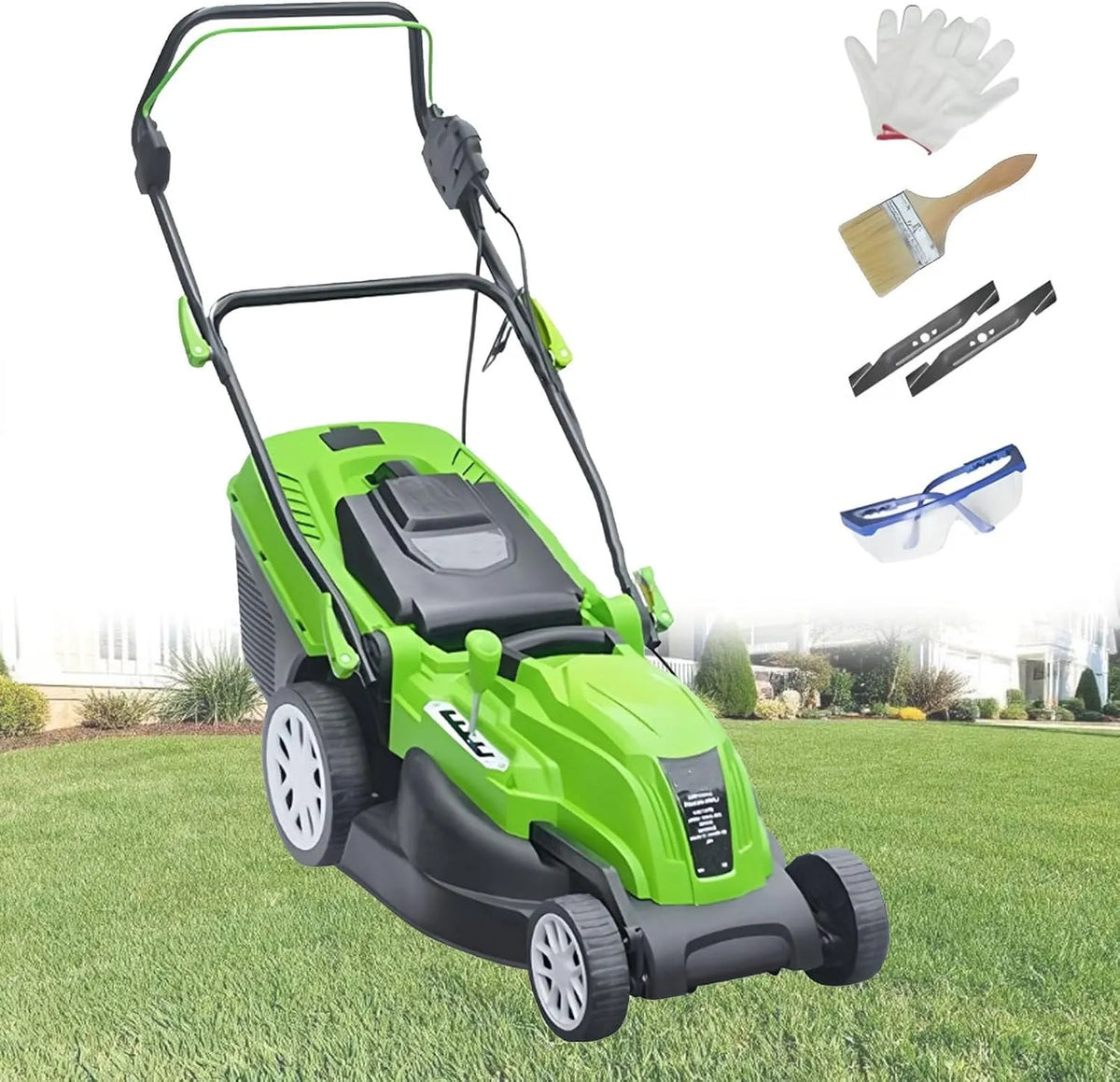 Grasmaaier W/42CM-Cord35M met 2700 W en 3 Standen, Snoermaaier Met 3 Standen Voor Hoogteverstelling