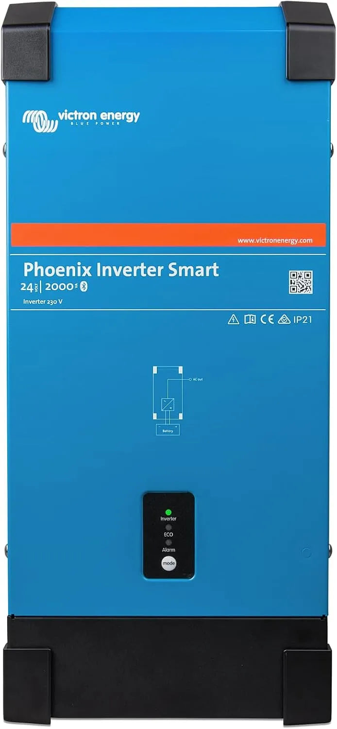Spanningsomvormer met Victron Energy Smart 2000VA 24-Volt 230V AC Pure Sinusgolf Omvormer