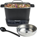 STIRMAX PLUS 7.5 Quart digitale multikoker met automatische peddel om te roeren en te versnipperen met 7.5 Quart, 9-in-1 en bruin