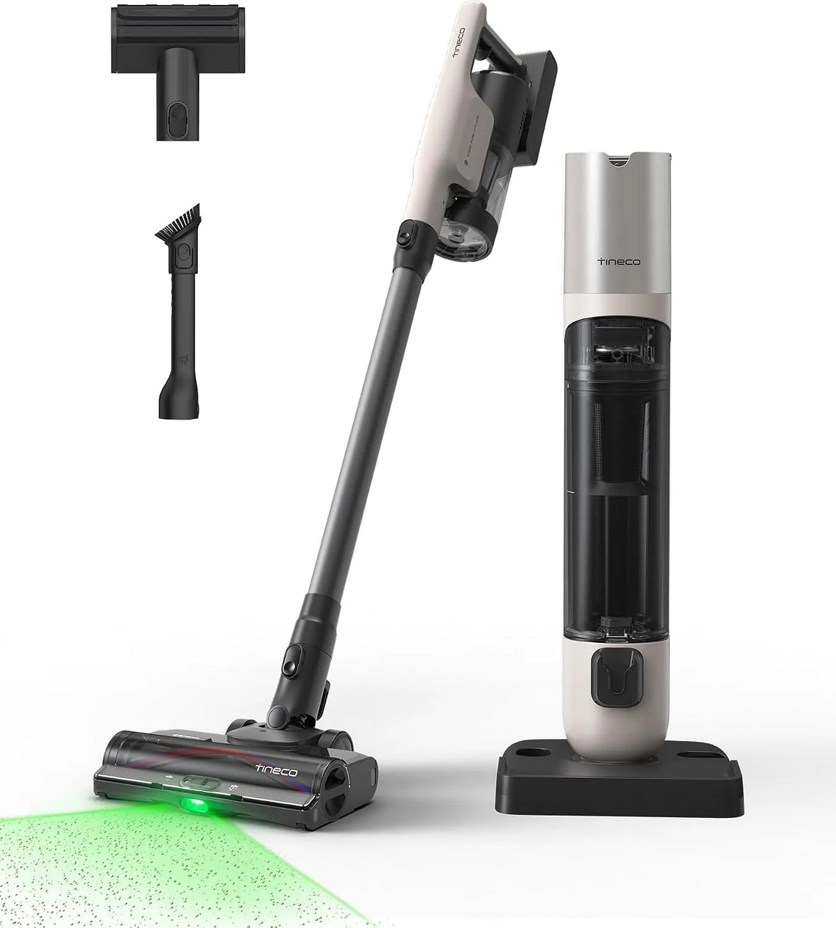 Stofzuiger, Tineco, 100 minuten batterijduur, 120° led-stofdetectie, 200 AW, anti-oprolborstel, accessoires voor meerdere, 2,5 l
