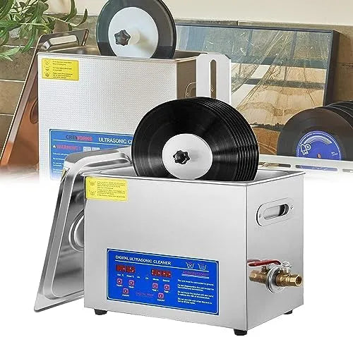 Ultrasoonreiniger met 6L, 180 W, 80 °C, 30 minuten, 12 inch, waterreservoir en RVS