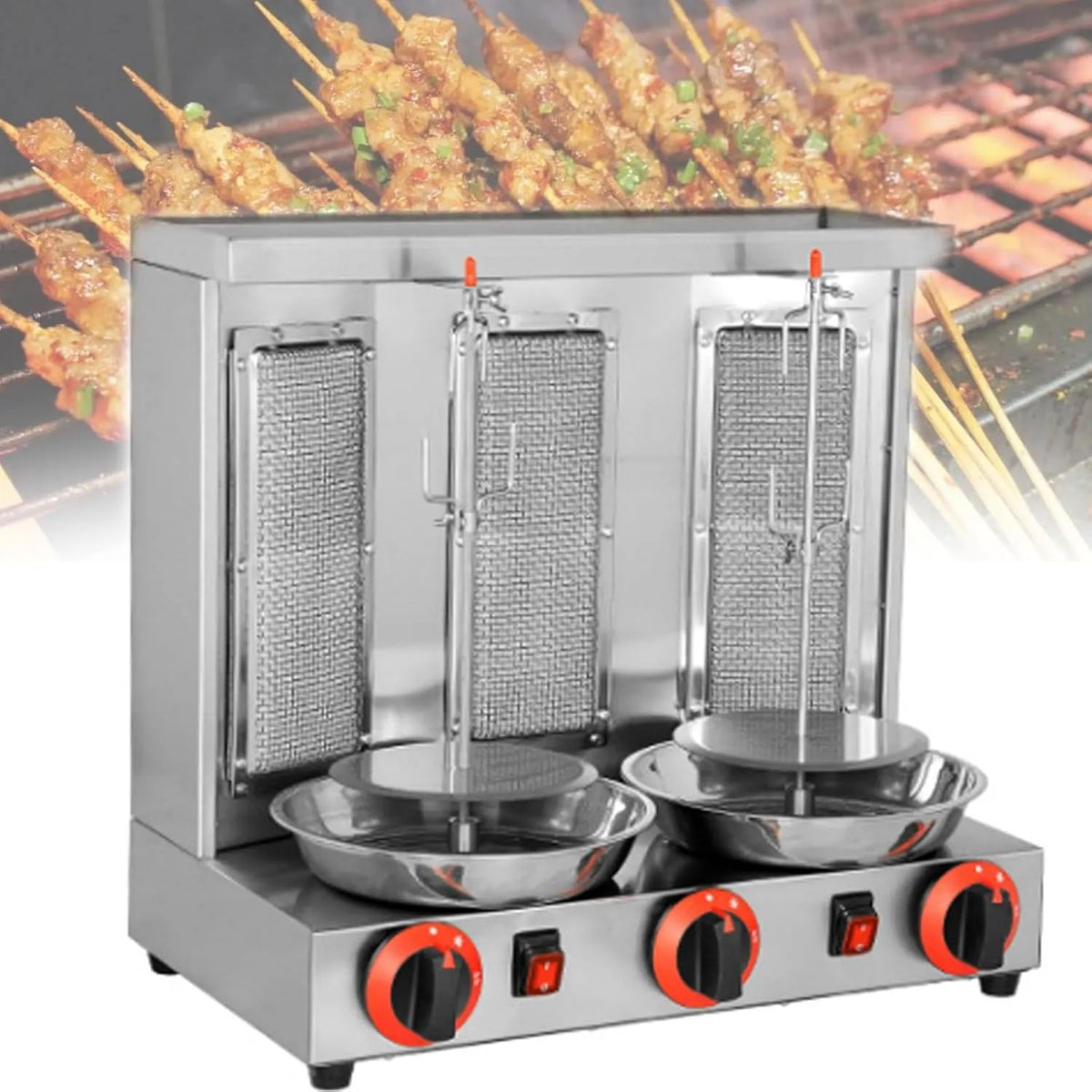 Inbouwoven, 360 ° roterende rotisserie-oven, aanrecht Kebab fornuis roterende braadpan bakmachine, geschikt voor familiebijeenkomsten