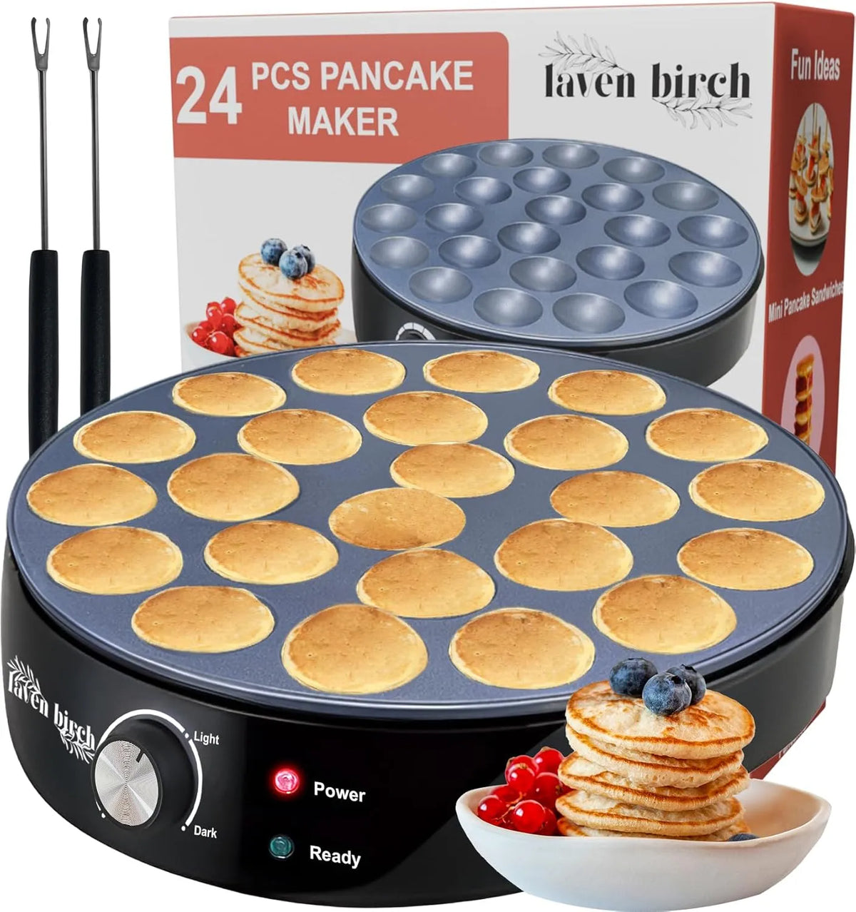 24 stuks pannenkoekmakers elektrische Nederlandse pannenkoek bakplaat antiaanbaklaag verstelbare pan multifunctioneel gemakkelijk eenvoudig voor thuis