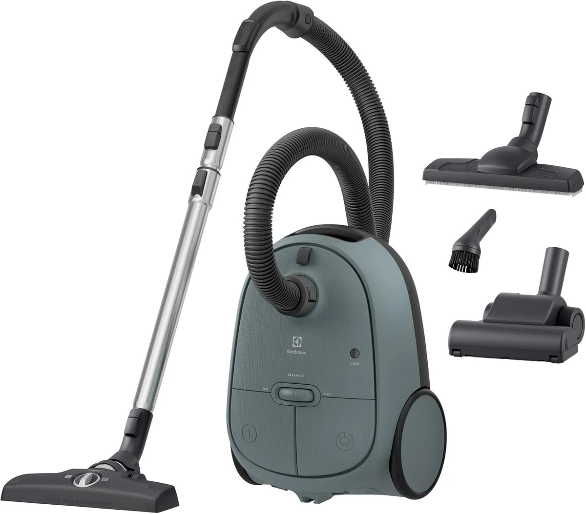 Stofzuiger EB61C4OG met kabel 12 m, XXL, hygiënisch filter 12, wasbaar, voetbediening en oceaangroen